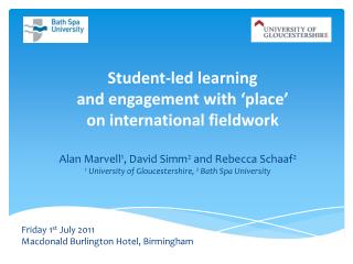 Student-led learning and engagement with ‘place’ on international fieldwork