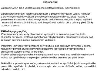 Ochrana vod