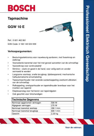 Tapmachine GGW 10 E