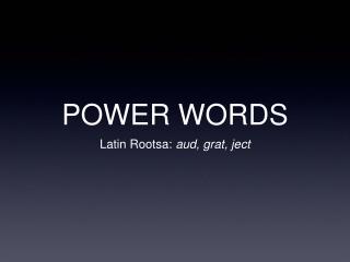 POWER WORDS