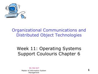 Organizational Communications and Distributed Object Technologies