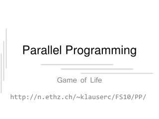 Parallel Programming