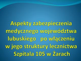 Regionalne Szpitale wielospecjalistyczne