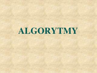 ALGORYTMY