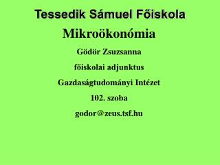 Tessedik Sámuel Főiskola