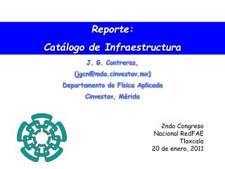 Reporte: Catálogo de Infraestructura