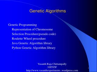 Genetic Algorithms