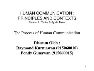 THE IMPORTANCE OF HUMAN COMMUNICATION