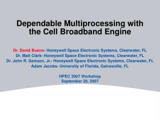 Dependable Multiprocessing with the Cell Broadband Engine