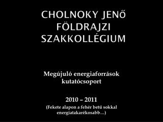 Cholnoky Jenő Földrajzi Szakkollégium