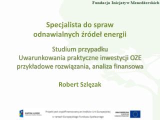 Specjalista do spraw odnawialnych źródeł energii