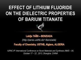 Effect OF LITHIUM FLUORIDE ON THE DIELECTRIC PROPERTIES OF BARIUM TITANATE