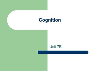 Cognition