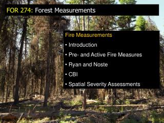 FOR 274: Forest Measurements