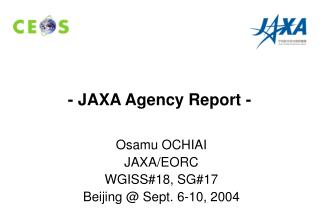 - JAXA Agency Report -