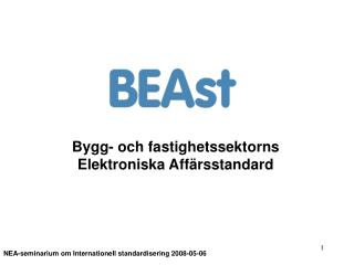 Bygg- och fastighetssektorns Elektroniska Affärsstandard