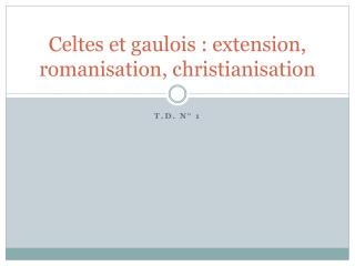 Celtes et gaulois : extension, romanisation, christianisation