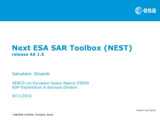 Next ESA SAR Toolbox (NEST) release 4A 1.5