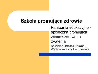 Szkoła promująca zdrowie