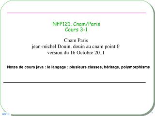 NFP121, Cnam/Paris Cours 3-1