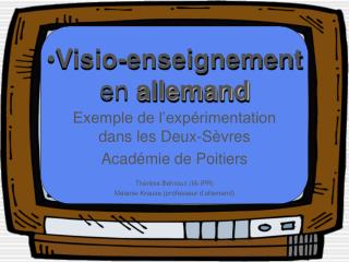 Visio-enseignement en allemand