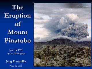 The Eruption of Mount Pinatubo