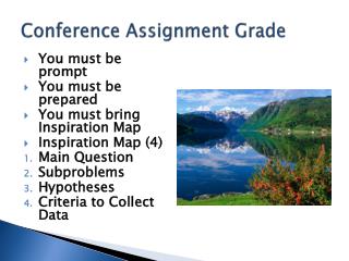 Conference Assignment Grade