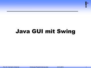 Java GUI mit Swing