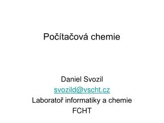 Počítačová chemie