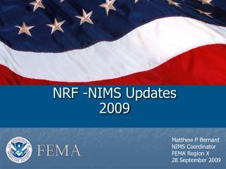 NRF -NIMS Updates 2009