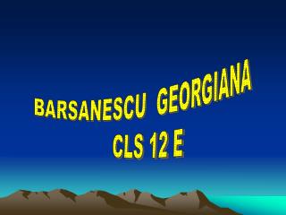 BARSANESCU GEORGIANA CLS 12 E