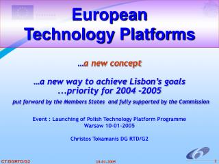 European Technology Platforms