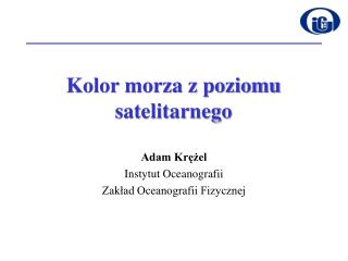 Kolor morza z poziomu satelitarnego