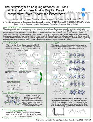 The Ferromagnetic Coupling Between Cu II Ions via the m -Phenylene bridge May be Tuned: