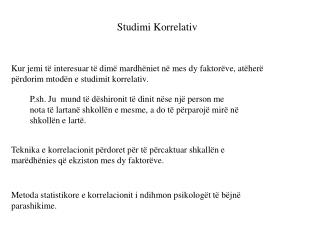 Studimi Korrelativ