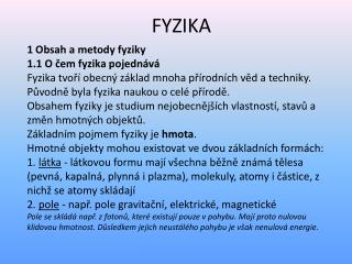 FYZIKA