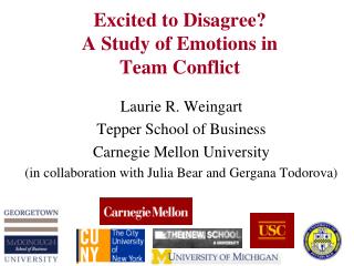 Excited to Disagree? A Study of Emotions in Team Conflict