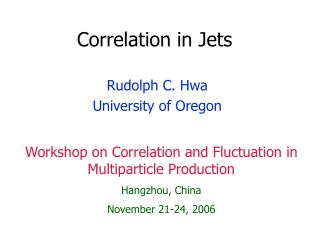 Correlation in Jets