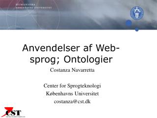 Anvendelser af Web-sprog; Ontologier