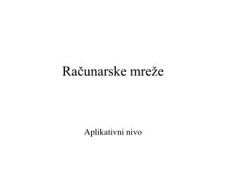 Računarske mreže