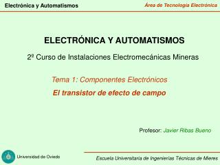 ELECTRÓNICA Y AUTOMATISMOS