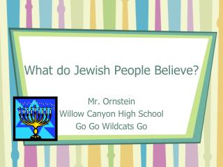 What do Jewish People Believe?