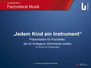 Landesinstitut Fachreferat Musik