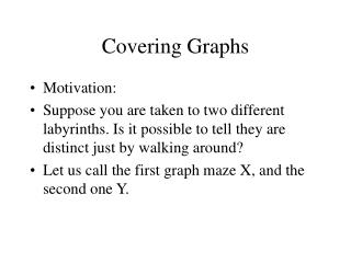 Covering Graphs