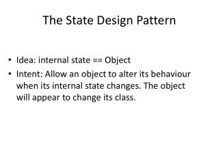 The State Design Pattern