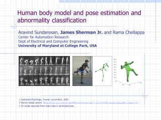 Human body model and pose estimation and abnormality classification