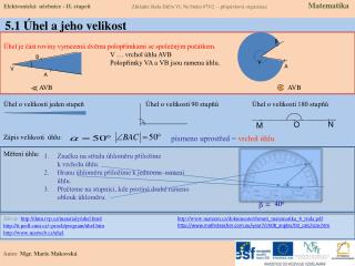 5.1 Úhel a jeho velikost