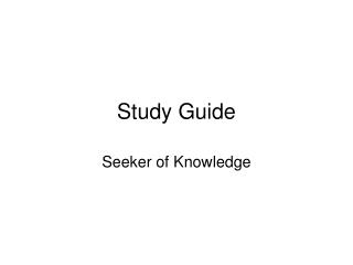 Study Guide