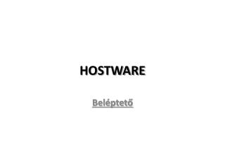 HOSTWARE