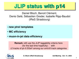 JLIP status with p14